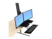 Ergotron WorkFit-S Dual Workstation with Worksurface Standing Desk - monteringssett - for 2 LCD-skjermer / tastatur / mus (33-349-200)