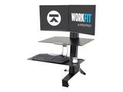 Ergotron WorkFit-S Dual Workstation with Worksurface Standing Desk - monteringssett - for 2 LCD-skjermer / tastatur / mus