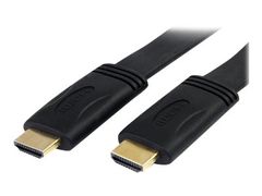 StarTech 5m Flat High Speed HDMI Cable with Ethernet Ultra HD 4kx2k - HDMI-kabel med Ethernet - 5 m