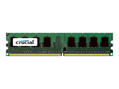 Crucial DDR2 - 2 GB - DIMM 240-pin - 667 MHz / PC2-5300 - CL5 - 1.8 V - ikke-bufret - ECC