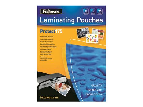 FELLOWES Laminating Pouches Protect 175 Micron - 100-pack - glanset - A4 - lamineringspunger (5308703)