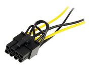 StarTech SATA Power to 8 Pin PCI Express Video Card Power Cable Adapter - Strømkabel - SATA-strøm (hann) til 8-pins PCIe-strøm (hann) - 15 cm (SATPCIEX8ADP)