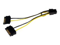StarTech SATA Power to 6 Pin PCI Express Video Card Power Cable Adapter - Strømkabel - SATA-strøm (hann) til 6-pins PCIe-strøm (hann) - 15 cm