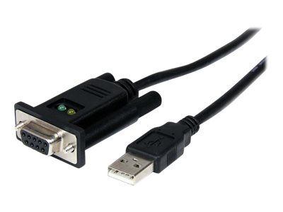 StarTech USB to Serial RS232 Adapter - DB9 Serial DCE Adapter Cable with FTDI – Null Modem - USB 1.1 / 2.0 – Bus-Powered (ICUSB232FTN) - seriell adapter (ICUSB232FTN)