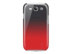 Belkin Shield Fade - Baksidedeksel for mobiltelefon - polykarbonat - svart, rød - for Samsung Galaxy S III