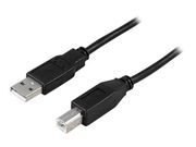 Deltaco USB-205S - USB-kabel - USB (hann) til USB-type B (hann) - USB 2.0 - 50 cm - formstøpt - svart (USB-205S)