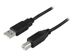 Deltaco USB-205S - USB-kabel - USB (hann) til USB-type B (hann) - USB 2.0 - 50 cm - formstøpt - svart