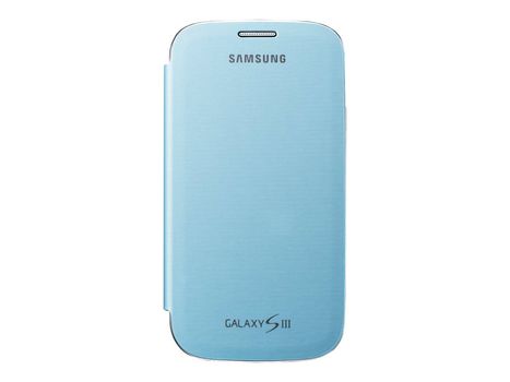 Samsung Flip Cover EFC-1G6F - Lommebok for mobiltelefon - polyuretanlær - lys blå - for Galaxy S III (EFC-1G6FLECSTD)