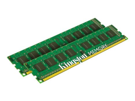 Kingston ValueRAM - DDR3 - sett - 16 GB: 2 x 8 GB - DIMM 240-pin - 1600 MHz / PC3-12800 - ikke-bufret (KVR16N11K2/16)