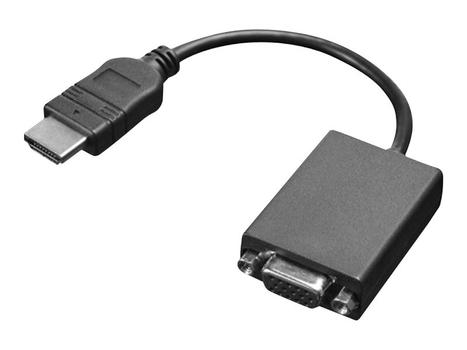 Lenovo Video adapter - HDMI / VGA - HDMI (hann) til HD-15 (VGA) (hunn) - 20 cm - for Chromebook S340; IdeaPad 330S-14; 330S-15; L340-15; L340-17; ThinkBook 14; ThinkPad P53