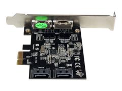StarTech 2 Port PCI Express SATA 6 Gbps eSATA Controller Card - Dual Port PCIe SATA III Card - 2 Int/2 Ext - SATA III 6Gbps (PEXESAT322I) - Diskkontroller - SATA 6Gb/s / eSATA 6Gb/s - PCIe x1