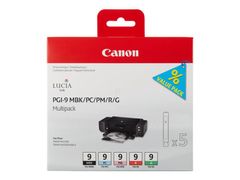 Canon PGI-9 MBK/PC/PM/R/G Multi-Pack - 5-pack - rød, grønn, matt svart, fotocyan, fotomagenta - original - blekkbeholder