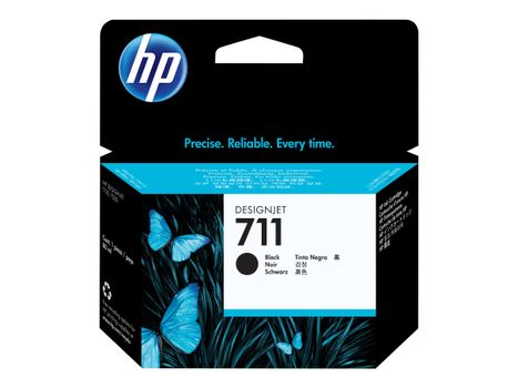 HP 711 - 80 ml - svart - original - blekkpatron - for DesignJet T120, T120 ePrinter, T125, T130, T520, T520 ePrinter, T525, T530 (CZ133A)