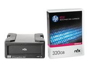 Hewlett Packard Enterprise HPE RDX Removable Disk Backup System - RDX-stasjon - SuperSpeed USB 3.0 - ekstern - med 320 GB-patron (B7B63A#ABB)