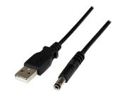 StarTech 1m USB to Type N Barrel 5V DC Power Cable - USB A to 5.5mm DC - 1 Meter USB to 5.5mm DC Plug (USB2TYPEN1M) - strømkabel - 1 m (USB2TYPEN1M)