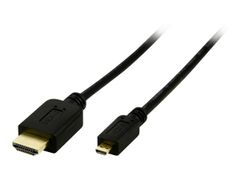 Deltaco HDMI-1023-K - HDMI-kabel med Ethernet - 2 m