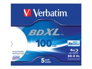 Verbatim BD-R XL x 5 - 100 GB - lagringsmedier (43789)