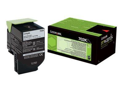 LEXMARK 702K - svart - original - tonerpatron (70C20K0)
