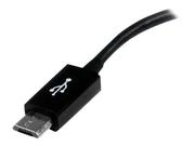 StarTech 5in Micro USB to USB OTG Host Adapter M/F - USB-adapter - USB (hunn) til Micro-USB type B (hann) - USB 2.0 OTG - 12.7 cm - svart (UUSBOTG)