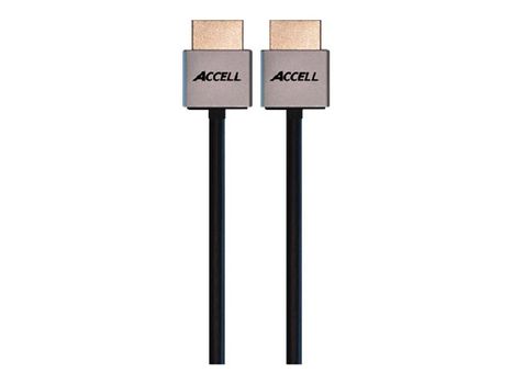ACCELL ProUltra Thin High Speed HDMI Cable with Ethernet - HDMI-kabel med Ethernet - 1 m (B145C-003B)