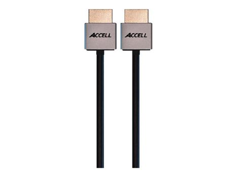 ACCELL ProUltra Thin High Speed HDMI Cable with Ethernet - HDMI-kabel med Ethernet - 2 m (B145C-007B)