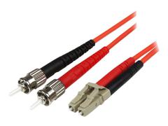 StarTech 10m Fiber Optic Cable - Multimode Duplex 50/125 - LSZH - LC/ST - OM2 - LC to ST Fiber Patch Cable - koblingskabel - 10 m - oransje
