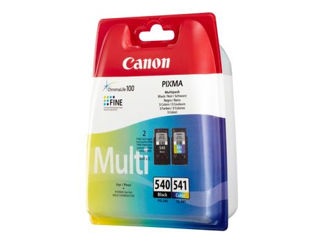 Canon PG-540 / CL-541 Multipack - 2-pack - svart, farge (cyan, magenta, gul) - original - blekkbeholder (5225B007)