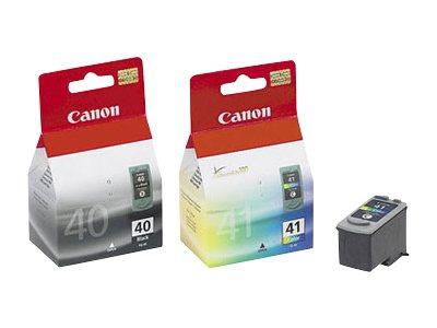 Canon PG-40 / CL-41 Multi Pack - 2-pack - svart, farge (cyan, magenta, gul) - original - blekkbeholder (0615B043)