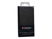 Verbatim Folio Pocket - Eske for mobiltelefon - lakrissvart - for Apple iPhone 5, 5s (98090)