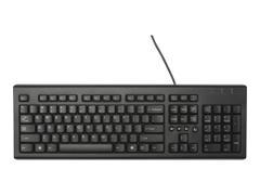 HP Classic Wired - tastatur - Storbritannia - skinnende svart
