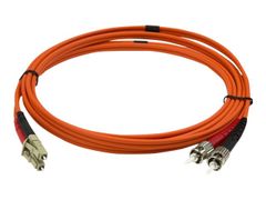 StarTech 2m Fiber Optic Cable - Multimode Duplex 50/125 - LSZH - LC/ST - OM2 - LC to ST Fiber Patch Cable - koblingskabel - 2 m - oransje