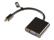 Deltaco DisplayPort-adapter - Mini DisplayPort (hann) til HD-15 (VGA) (hunn) - 20 cm - svart (DP-VGA3-K)
