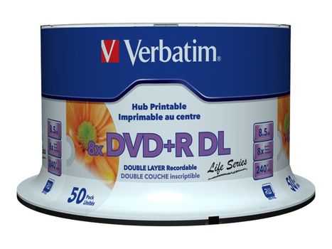 Verbatim Life Series - DVD+R DL x 50 - 8.5 GB - lagringsmedier (97693)