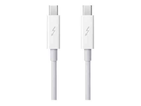 Apple Thunderbolt-kabel - Mini DisplayPort (hann) til Mini DisplayPort (hann) - 50 cm - hvit - for iMac; Mac mini; MacBook Air; MacBook Pro (MD862ZM/A)