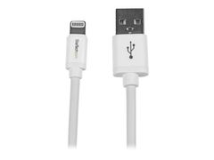StarTech 2m (6ft) Long White Apple 8-pin Lightning Connector to USB Cable for iPhone / iPod / iPad - Charge and Sync Cable (USBLT2MW) - Lightning-kabel - Lightning / USB - 2 m