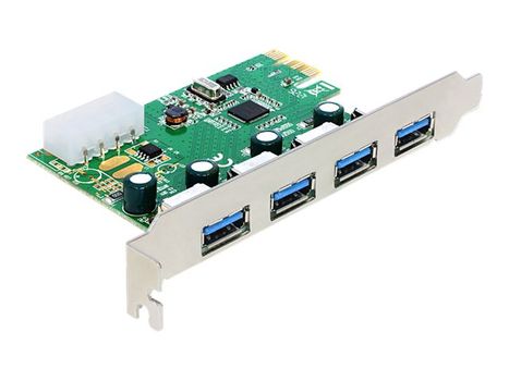 Delock PCI Express Card > 4 x external USB 3.0 - USB-adapter - PCIe 2.0 - USB 3.0 x 4 (89363)