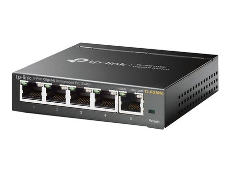 TP-Link Easy Smart TL-SG105E - Switch - 5 x 10/ 100/ 1000 - stasjonær (TL-SG105E)