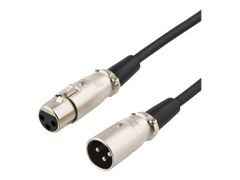 Deltaco XLR-kabel, 3-pin, han - hun 5m