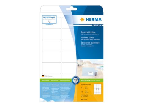 Herma Special - adresselapper - 525 stk - 63.5 x 38.1 mm (5029)