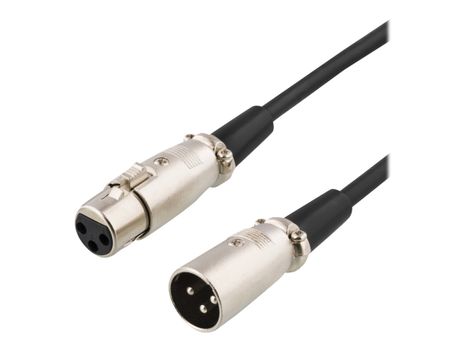 Deltaco XLR-kabel, 3-pin, han - hun 7m