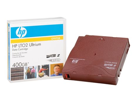 Hewlett Packard Enterprise HPE RW Data Cartridge - LTO Ultrium 2 x 1 - 200 GB - lagringsmedier (C7972A)