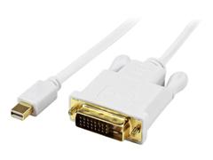 StarTech 6 foot Mini DisplayPort to DVI Active Adapter Converter Cable - 6 ft (1.8m) Active mDP to DVI M/M Cable - 1920x1200 - White (MDP2DVIMM6WS) - DisplayPort-kabel - 1.8 m