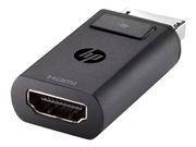 HP DisplayPort to HDMI Adapter - Video adapter - DisplayPort / HDMI - DisplayPort (hann) til HDMI (hunn) - for HP 20, 22, 24; EliteBook 830 G6, 840r G4; Pavilion 24, 560; ProBook 64X G4, 650 G4, 650 G5 (F3W43AA)