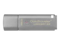 Kingston DataTraveler Locker+ G3 - USB-flashstasjon - 16 GB