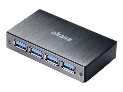 AKASA Connect 4SV - Hub - 4 x SuperSpeed USB 3.0 - stasjonær (AK-HB-10BK)