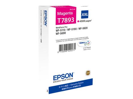 Epson T7893 - 1 - XXL-størrelse - magenta - original - skriverpatron (C13T789340)