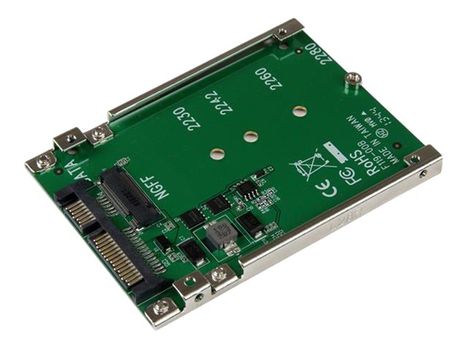StarTech M.2 SSD to 2.5in SATA Adapter - M.2 NGFF to SATA Converter - 7mm - Open-Frame Bracket - M2 Hard Drive Adapter (SAT32M225) - Diskkontroller - SATA 6Gb/s - SATA 6Gb/s (SAT32M225)