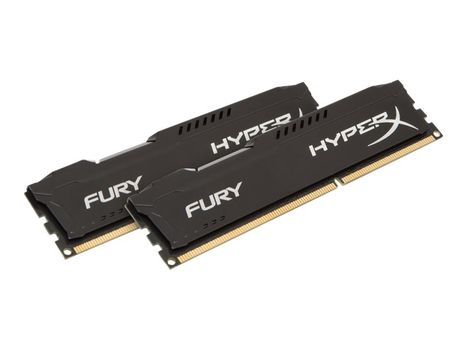 Kingston HyperX FURY - DDR3 - sett - 16 GB: 2 x 8 GB - DIMM 240-pin - 1866 MHz / PC3-14900 - ikke-bufret (HX318C10FBK2/16)