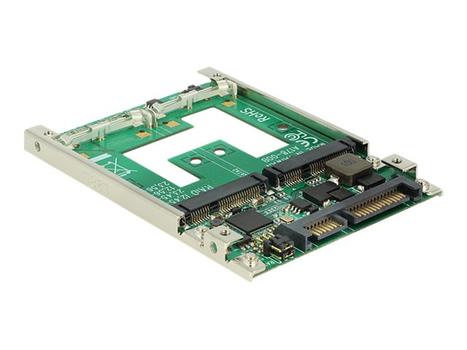 Delock Converter 2.5" SATA 22 pin > mSATA with RAID - Diskkontroller - SATA 6Gb/s - SATA 6Gb/s (62545)