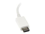 StarTech 5in White Micro USB to USB OTG Host Adapter M/F - USB-adapter - USB (hunn) til Micro-USB type B (hann) - USB 2.0 OTG - 12.7 cm - hvit (UUSBOTGW)